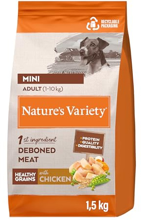 Nature's Variety Healthy Grains Croquettes pour Chiens Adultes Mini - Poulet - 1,5kg