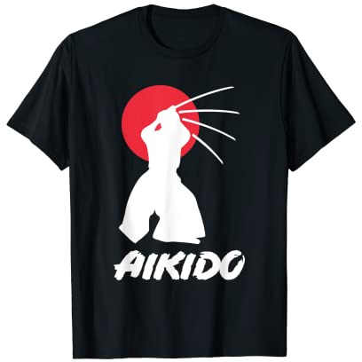 Aikido Japanese Martial Arts Techniques Aikido Black Belt T-Shirt