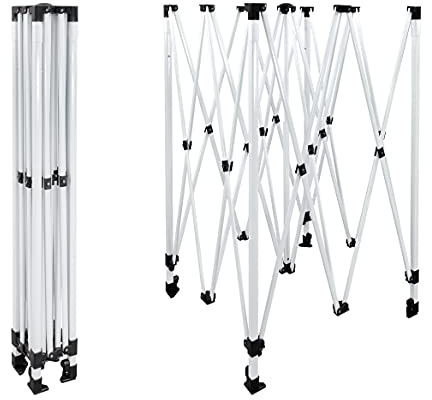 Vispronet Zeltgestell Eco 3x3 m - für Faltpavillon, Faltzelt mit Scherengittersystem - Robustes Stahlgestell