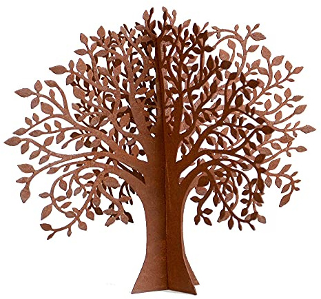 UNUS Garden Ruggine - Albero decorativo da giardino, in metallo, effetto ruggine, 2 elementi a incastro (grande)
