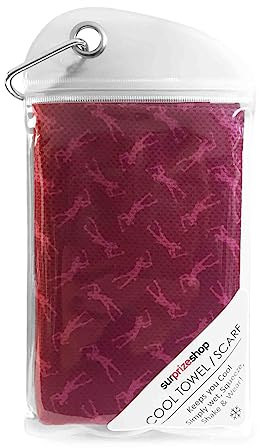 Surprizeshop Ladies Golf Cool Towel or Cooling Scarf. Purple.