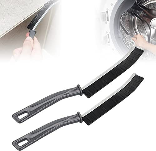 Koufeil 2 Pezzi Spazzola per La Pulizia delle Fessure, Detergente per Fughe Spazzola per Giunti di Piastrelle Profonde, Setole Angolate Rigide per Docce, Cucine, Strumento per La Pulizia della Casa