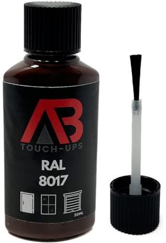 RAL 8017 Chocolate Brown Touch Up Paint Bottle 30ml With Brush Multi Use Window Door Metal Plastic Outdoor