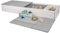 Meppi Sandkasten/Bank - Weiss/grau aus Holz - Sandkiste - Sandbox