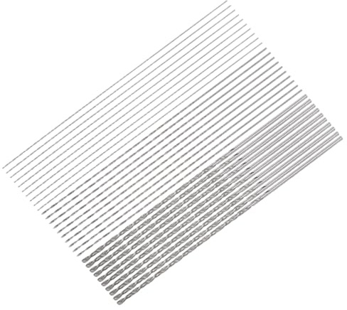 QUARKZMAN HSS Bohrer-Set, 30tlg. Mini-Mikro-Spiralbohrer Ø (0,5 mm 0,7 mm 1,5 mm), gerade Schaft, extra langer Bohrer 100 mm für Aluminiumlegierung