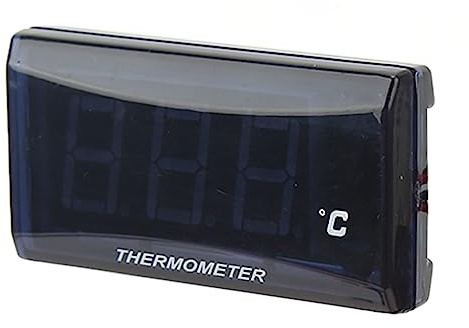 Cocoarm Water Temp Water Temperature Meter Digital Thermometer Universal Motorcycle DC 12V LCD Display 0-120℃ Range with 18mm Sensor Adapter for Motorcycles (Red Backlight)
