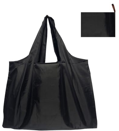 YAZWUR Sac de Courses Pliable Grand, Sac Réutilisable en Tissu Écologique, Transport Léger et Séchage Rapide pour Courses, Voyages, Excursions (58 x 40 cm)