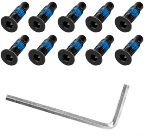 CashMuch Juego de tornillos para la frente para patinetes eléctricos Ninebot Max G30 y F, acero inoxidable, 10 piezas con llave, color negro