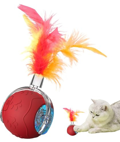 Palla interattiva per cani, giocattolo intelligente per animali domestici, sfera di movimento automatico con batteria ricaricabile, attività compatta con base robusta, materiale elettrico resistente