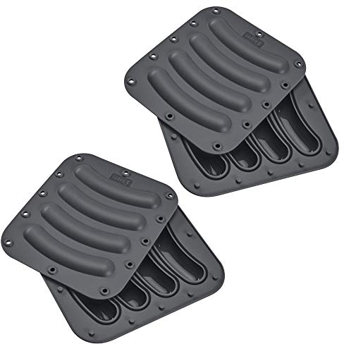 Lurch 240515 Wursti-Maker / Wurstformer im 2er Set zur Herstellung von vegetarischen und veganen Bratwürsten aus 100% BPA-freiem Platin Silikon, Schwarz