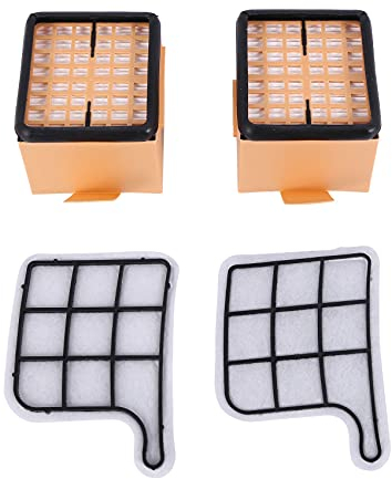 RETTI - Set di 2 filtri di protezione del motore (filtro del motore) + 2 filtri HEPA (micro), adatti per Vorwerk Folletto VK 135, 136, VK135, VK136