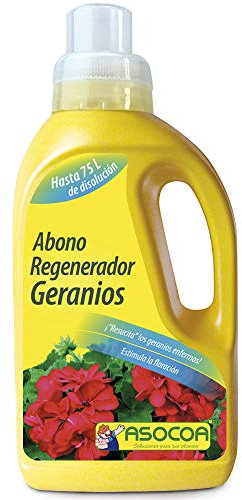 ASOCOA COA101 Abono Regenerador Geranios 600 ml, Amarillo, Regenerador Geranios