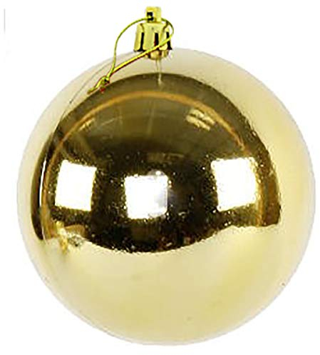 XXL Weihnachtskugeln groß für den Außenbereich, frostsicher und wetterfest 20 oder 30 cm (Ø 25 cm, Gold glänzend)
