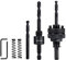 GEINXURN Hex Shaft Hole Saw Mandrel, 7/16-Inch and 3/8 Inch Hole Saw Arbor with 3Pcs Central Drill/2PCS Hex wrench/2Pcs Spring