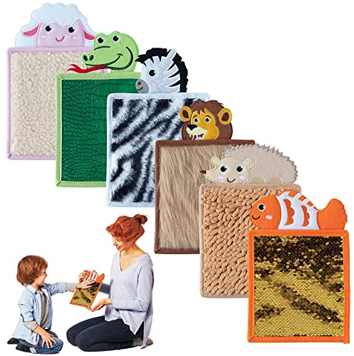 ODOXIA Sinnesmatten Für Autistische Kinder | Taktile Scheiben | Sensorische Fliesen | Sensorischer Teppich | Multisensorisches Textur Spielzeug | Sensory Mats (Animals)