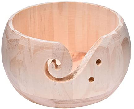 astound Ciotola in Filato di Legno, Scodella in Filato per Maglieria con Fori, Ciotola Rotonda Tessuta a Mano, Ciotola in Filato Graffiti Fai-da-Te per la conservazione Fatta a Mano per Evitare