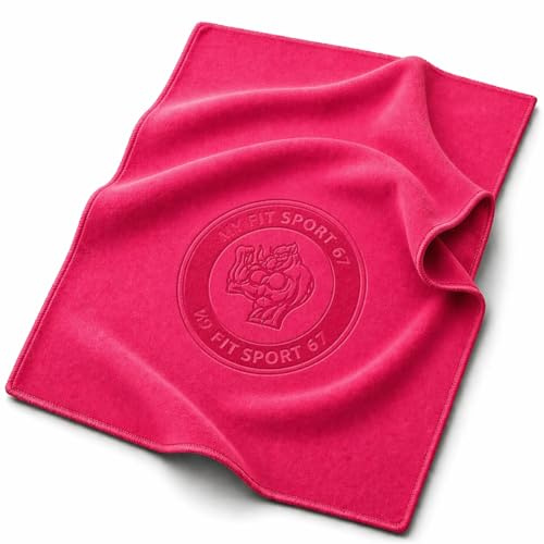 Myfitsport67® Asciugamano Palestra in Microfibra – Telo Fitness Uomo e Donna, Leggero e Morbido, Perfetto per Yoga, Bodybuilding e Sport (Rosa)