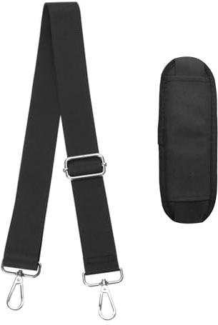 150cm Correa Bolso Bandolera Negro, Correa para Bolso de 3,8cm de Ancho, Correas para Bolsos Ajustable, Correas Bolso Bandolera Mujer con Acolchado Grueso Antideslizante para Viajes Escuelas