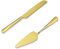 Wedding Cake Knife Set, Gold Titanium Plating Stainless Steel Cake Cutting Set, Stainless Steel Cake Slice and Pie Server for Wedding for Wedding, Anniversary, Engagement, Birthday Party, Dishwasher