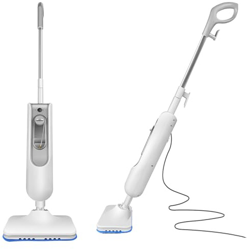 2 in 1 Dampfreiniger/Dampfbesen 3000W Multifunktions Reiniger Dampf Mop für Tiefenreinigung Böden Hartholz Fliesen Boden&Hand-dampfreiniger