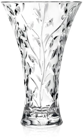 Lorren Home Trends Crystal Laurus Vase 11-Made In Italy