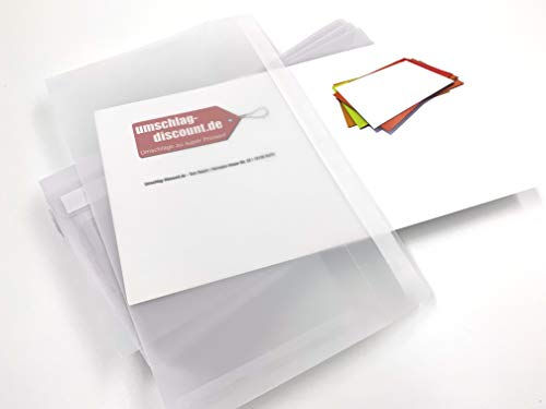 umschlag-discount – transparente Briefumschläge aus Pergamin-Papier für Infoschreiben, Gutscheine, Einladungen & Co – 100 Stück selbstklebende Briefkuverts mit den Maßen 220 x 110 mm (DIN lang)