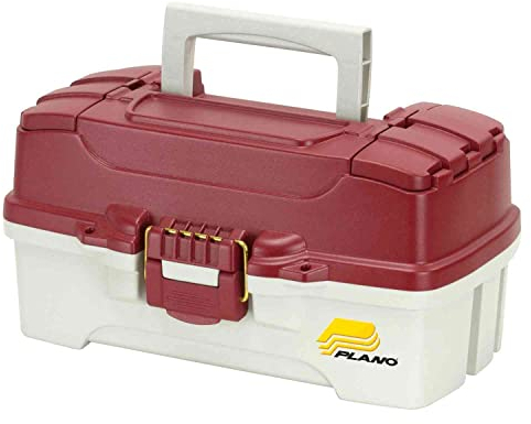 Plano Formen 620106 Tackle Box, 1-tray, rot metallic/aus weiß
