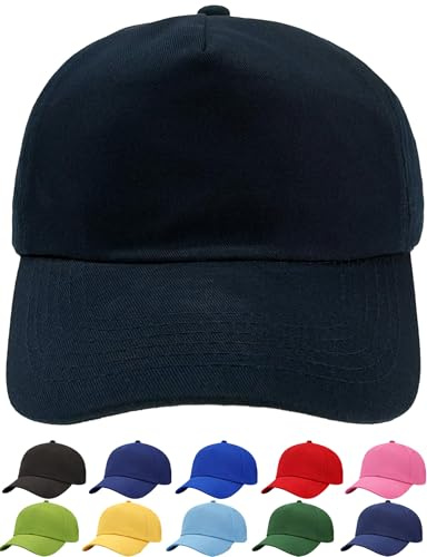 4sold Childrens Kids Baseball Sun-Hat 50 UPF Cap HAT Boys Girls Navy Blue