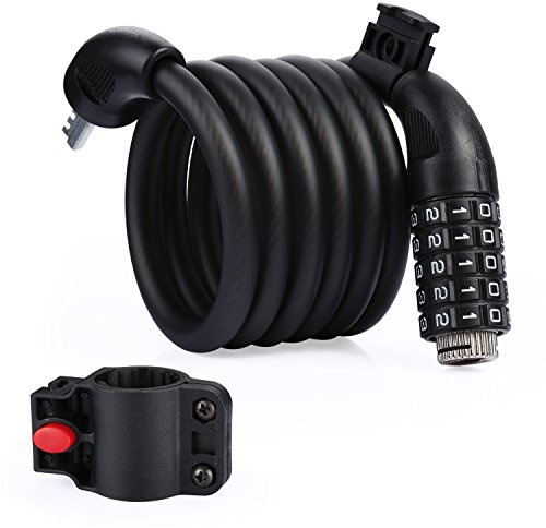 Candado de Bicicleta BIGO Seguridad Candado de Cable Mejor Combinación con Flexible montaje Cable de Bloqueo antirrobo alta seguridad para la bicicleta al Aire Libre 180cm X12mm