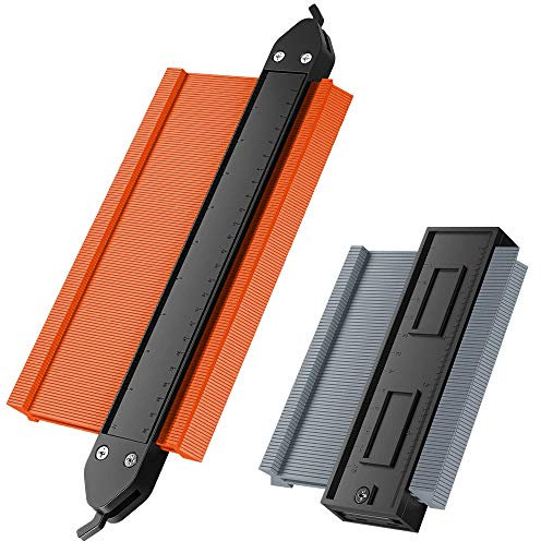 Jauge de Contour, Duplication de Forme et Profil Irrégulier pour Gabarit de Découpe, Idéal pour recouper exactement les sols stratifiés autour des tuyaux de chauffage