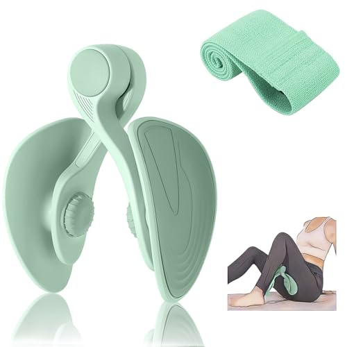 Oberschenkeltrainer 16KG Beckenboden Trainer Damen für Frau Beinpresse Po Trainer für Zuhause MäNner Trainingsgerät FitnessgeräTe SportgeräTe Zuhause Beckenbodenmuskeltrainer GesäßTrainer (Grün)