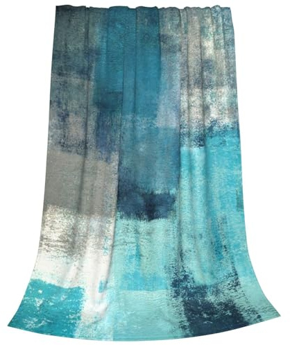 Newhomestyle – Couvertures turquoise, couvertures en flanelle super douces, couverture en flanelle légère et douillette pour adultes, couvertures douillettes et chaudes pour toutes les saisons, taille