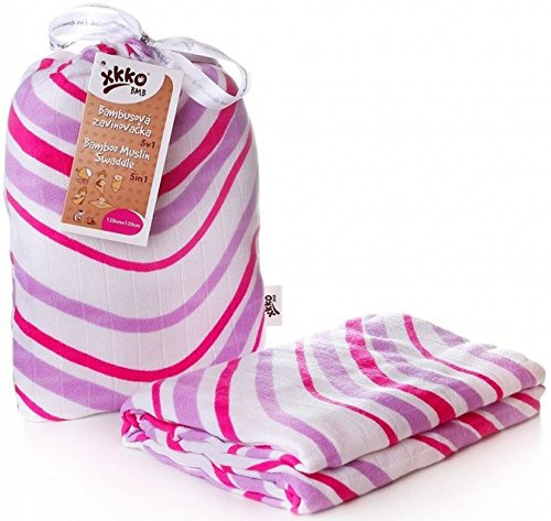 Easy enfants idées bmb12 0019 a Bambou Serviette à langer pour pucken, wickeln ou comme Tapis, Puck Chiffon Violet 120 x 120 cm