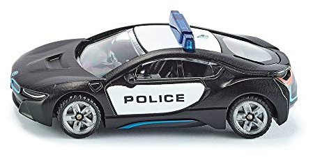 siku 1533, BMW i8 Voiture de Police Américaine, Métal/plastique, Noir/Blanc, Polyvalente, Véhicule-jouet pour enfants