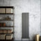 Acezanble∣Vertical Designer Flat Panel Radiator Anthracite 1600x408mm Single Panel Modern Central Heating