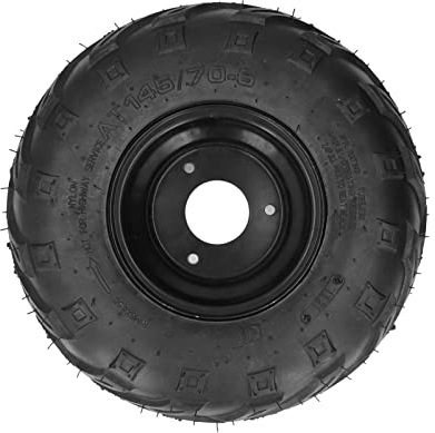 145/70-6 ATV Tubeless-Reifen mit 6-Zoll-Felge, Go-Kart-Reifen und Räder aus Gummi + Stahllegierung, für Go-Kart-UTV-Quad-Bikes mit 4 Rädern