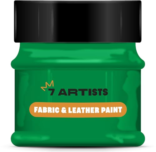 7 Artists Pintura Textil Verde 50 ml Pintura para Tela | Pintura Textil Permanente y Lavable | Pintura Tela | Pintura para Ropa | Pintura para Cuero | Pintura Zapatillas | Pintura Cuero