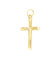 Lucchetta - Jesus Kreuz Anhänger Gold Diamant-effekt - Christliche Geschenke, Goldanhänger Damen Mädchen 585 Echtgold für Kette (bis zu 4 mm) - hergestellt in Italien