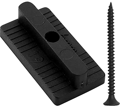 200 Stück WPC Clips 6mm Versteckte Befestigung Abstandshalter Clip aus Kunststoff für WPC Terrassendielen Terrassenclips mit Schrauben für die Verschraubung von Dielen