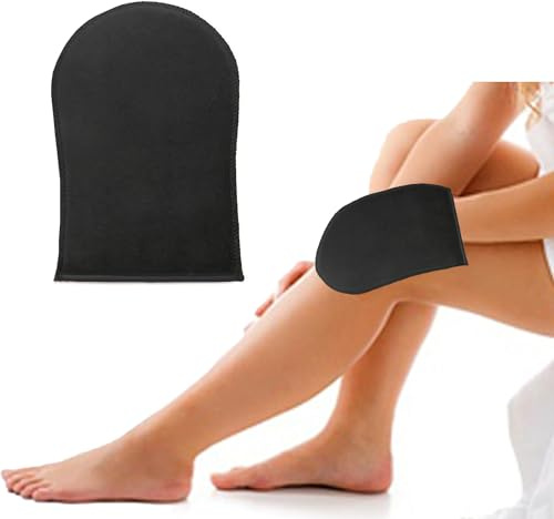 Tanning Mitt Self Tan Glove Evenly Applies Fake Tanner For Flawless Streak Free Look Instant Face False Sun Tan Applicator Double Sided Body Mitts Prevents Stained Hands Soft Washable Reusable (1)