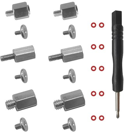 Pc Parts M2 Screws Kit,17pcs NVMe Motherboard Screws Ssd M.2 Screws Compatible with MSI ASUS Gigabyte NGFF Motherboard Computer Laptop Accessories