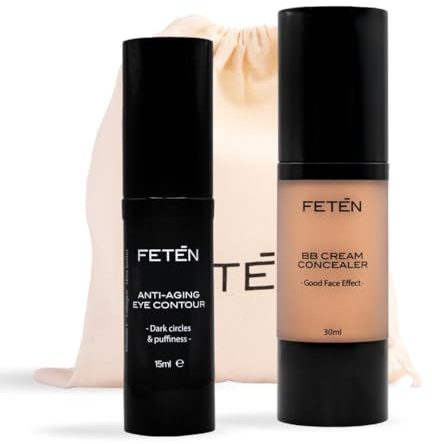 FETEN Augencreme für Manner und BB Cream Getönte Tagescreme, Gesichtspflege Herren Gegen Augenringe, Falten und Tränensäcke, Anti Aging Moisturizer for Men Anti Dark Circles, Wrinkles and Puffiness