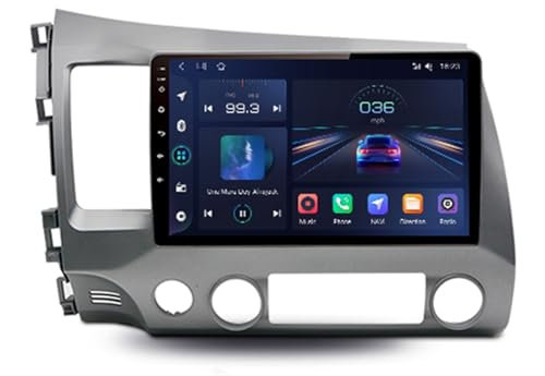 JINFOLI V1pro AI Voice 2 Din Android Auto Radio, for Civic, 8 2005-2012 Carplay 4G Car Multimedia GPS 2din Autoradio Impianto audio stereo per auto(WIFI (1GB 16GB)2)