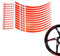 Felgenrandaufkleber, Felgenband, Felgenaufkleber,Felgenrandaufkleber Komplettset, Felgenrandaufkleber Sticker, für Motorrad Fahrrad Auto, für 2 Räder von 18 bis 21 Zoll, rot