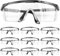 WGDVVJV Safety Goggles 10 Pcs Wraparound Safety Glasses Protective Glasses Clear Safety Glasses Work Glasses Safety Black