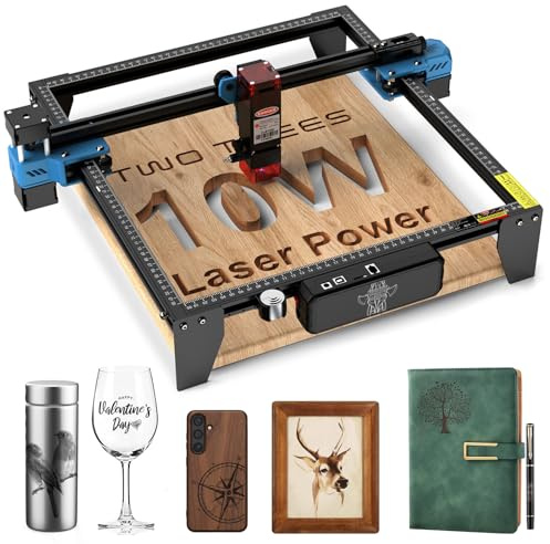 Twotree TTS-10 PRO 10W Laser Graviermaschine Laserschneider Laserschneiden Gravierwerkzeug Graviermaschine für Holz Metall Aluminium Glas Leder