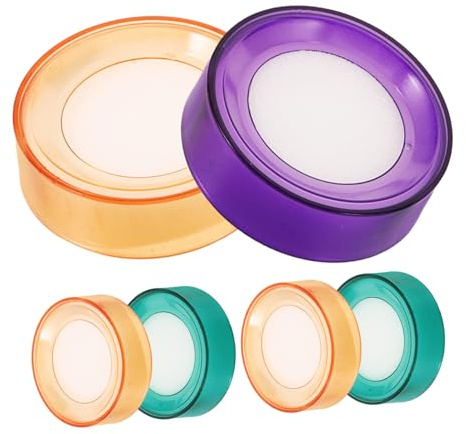 WOONEKY Umiditore per Dita Spugna 6 Pezzi per Contare Soldi Spugnetta in Ebanite Resistente per Ufficio e Attività di Ordinamento Cartaceo Efficiente Colore Casuale