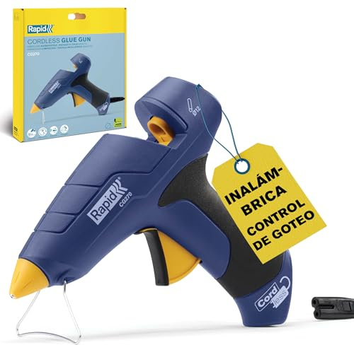 Rapid CG270 Sladdlös limpistol för 12 mm limstift | 350 g/h limflöde | 3 minuters uppvärmning | Hobby- och gör-det-själv-projekt | Ergonomisk design (5001707)