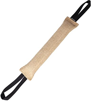 Dingo Gear Beisswurst aus Jute mit Zwei Halter 40 cm x 6 cm IGP IPO Training Hundespielzeug Apporte S00148
