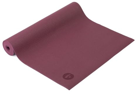 Bodhi Yogamatte Asana | Rutschfeste Übungsmatte | Schadstofffrei & Waschbar | Matte aus PVC | Fitnessmatte für Yoga, Pilates & Gymnastik | Antirutschmatte für deine Yogapraxis | Red Plum